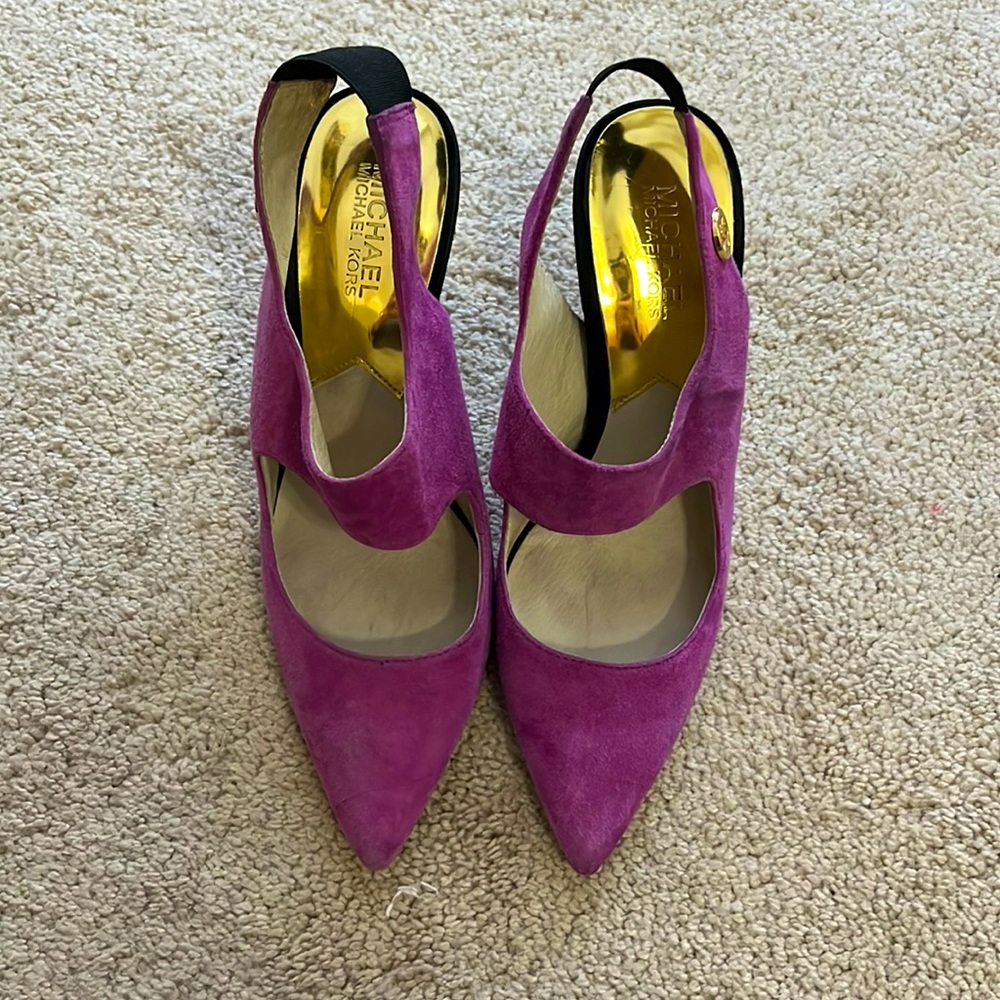 Michael Kors, Size 7 Suede Purple Heels